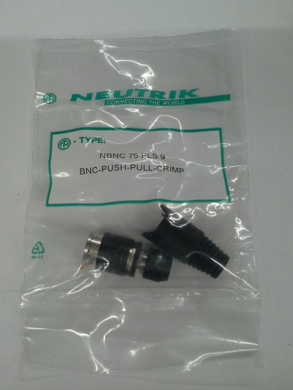 Neutrik NBNC75 PLS 9 BNC cable connector. Lot of 10 Pieces