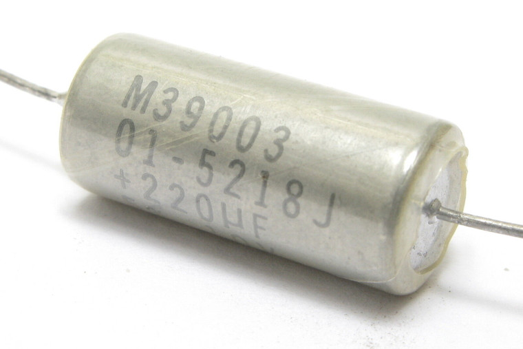 Kemet M39003/01-5218 220uF 5% 10V Milspec Capacitor, 3pcs