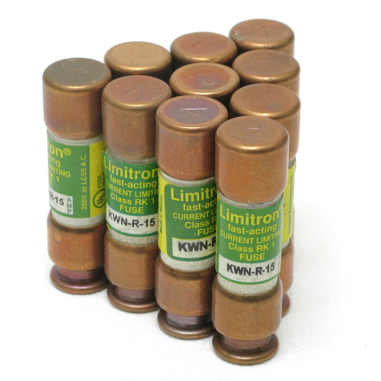 Cooper Bussman KWN-R-15 Limitron Fast-Acting 15 Amp Fuses, 10pcs