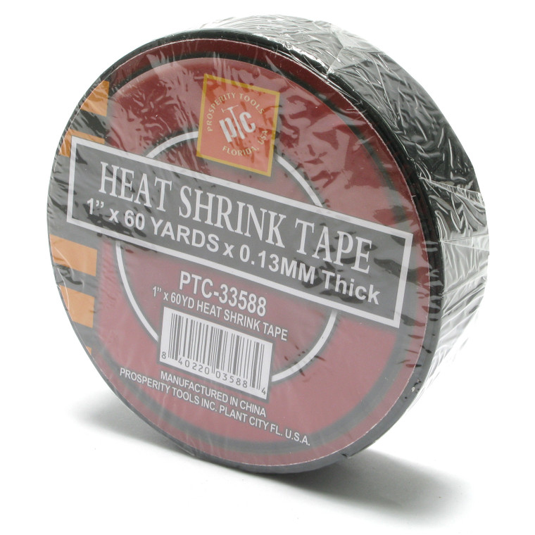 Heat Shrink, Non-Adhesive Tape, 60 Yards x 1", Black