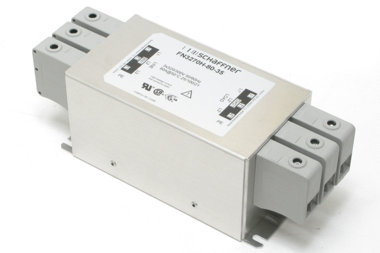 Schaffner FN3270H-80-35 EMC/RFI Power Filter 520VAC 80 Amp, 3-phase Schaffner FN3270H-80-35 EMC/RFI Power Filter 520VAC 80 Amp, 3-phase