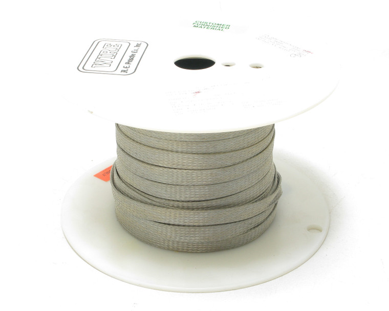 Tin Plated Copper Braid, 25/32" Round 1/2" Flat QQB575R36T0781, 25ft length