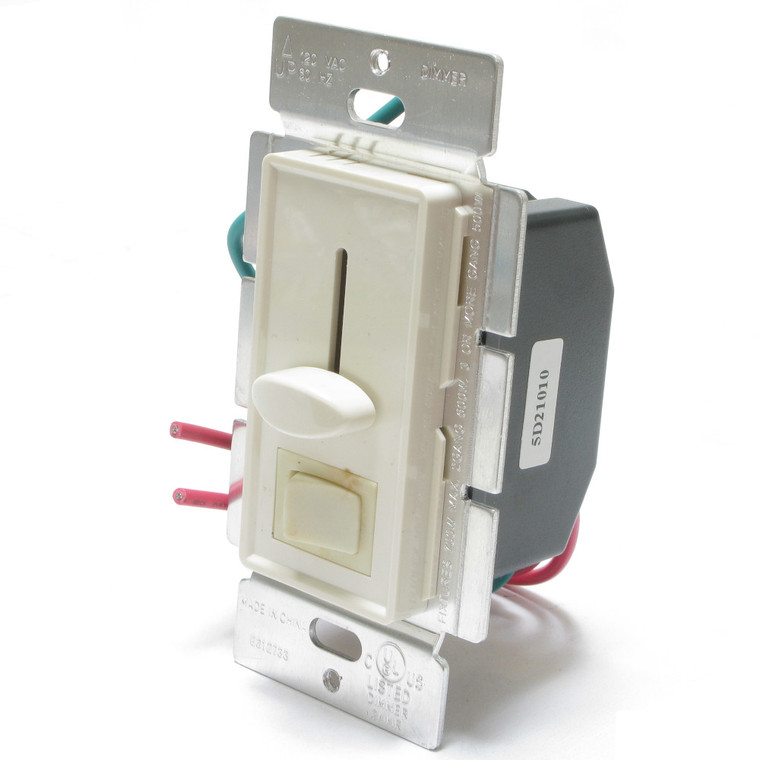 Combination Slide Dimmer and Switch, Light Almond