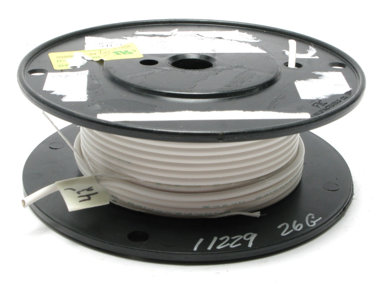 M22759/11-10-9 10AWG, Silver Plated, PTFE Teflon Jacketed Wire, White, 42ft M22759/11-10-9 10AWG, Silver Plated, PTFE Teflon Jacketed Wire, White, 42ft
