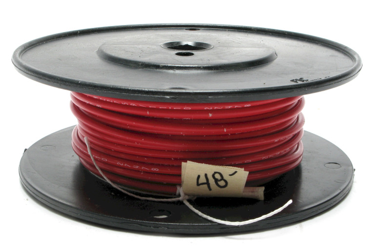 M22759/11-10-2 10AWG, Silver Plated, PTFE Teflon Jacketed Wire, Red, 48ft