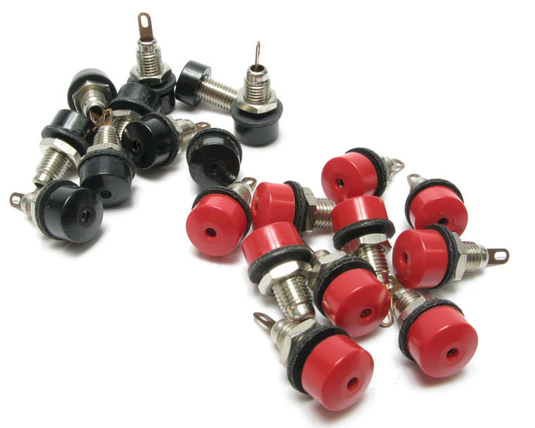 2mm Pin Banana Socket, Test Connector, 10 Red & 10 Black