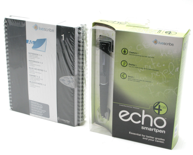 Livescribe Echo 4GB Smartpen, Voice Recorder, with notebooks
