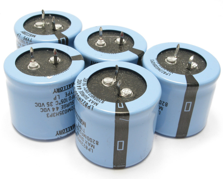 Mallory LP822M035H3P3 35V 8200uF Aluminum Electrolytic Capacitor, 5pcs