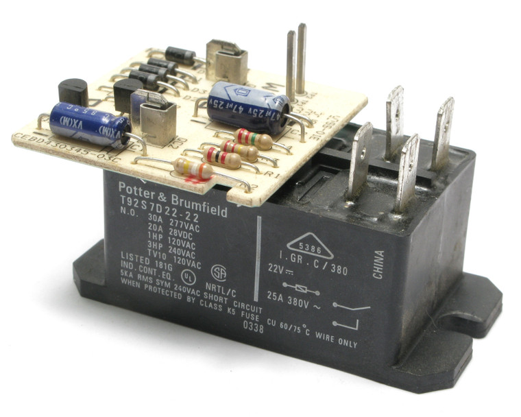 Carrier HK61EA004 Rectifier Control Board w/Time Delay, Potter T92S7D22-22 Relay