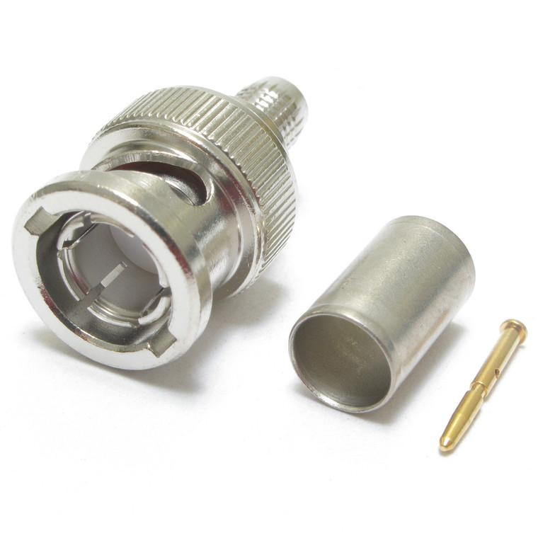 BNC Connector, 75 Ohm, Crimp Design for RG59 Coax