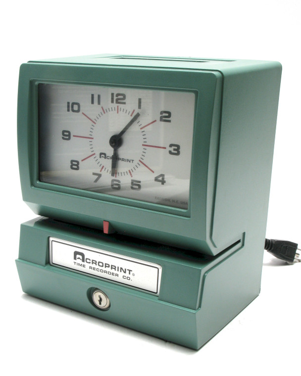 Acroprint Model 150 Punch Card Time Clock System, Green