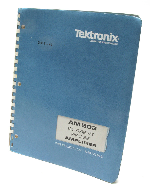 Tektronix AM503 Current Probe Amplifier Instruction Manual