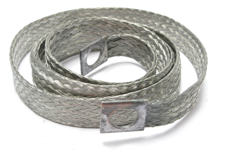 Tinned Copper Braid Grounding Strap, 1/2 Inch Wide x 36 Inch Long