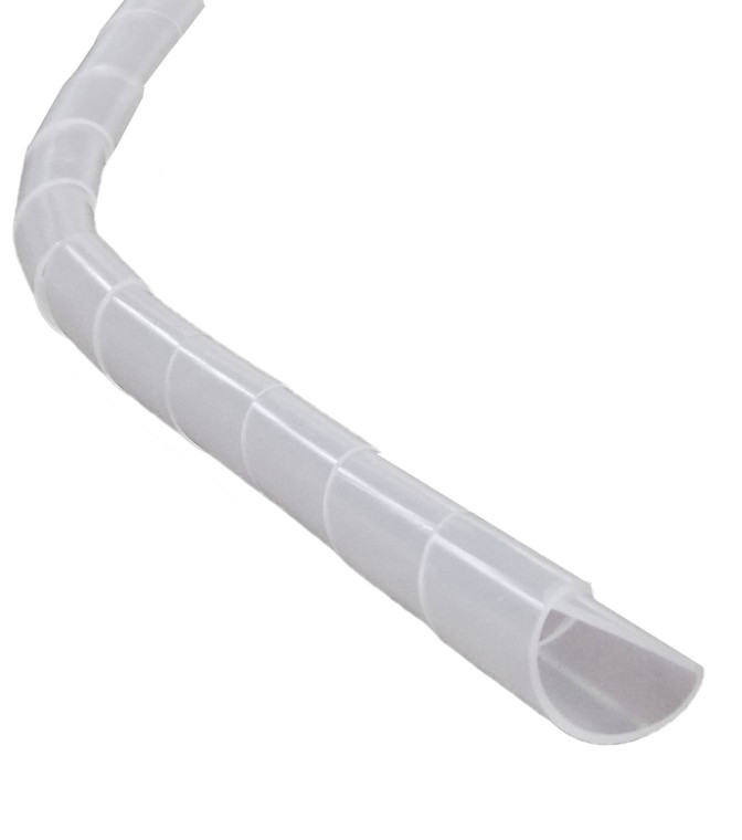 Spiral Wrap Tubing, 1/4 Inch, PTFE, Color: Natural