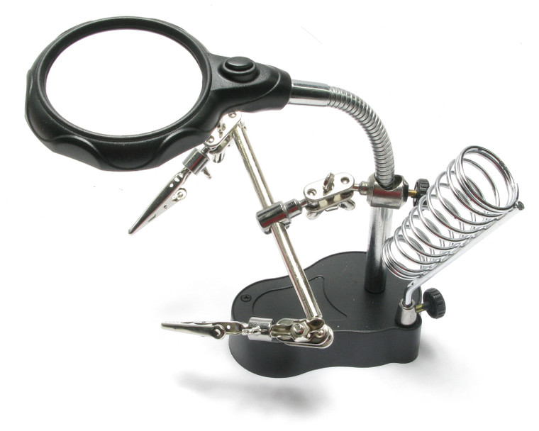 Helping Hands With Magnifier And LED Illumination