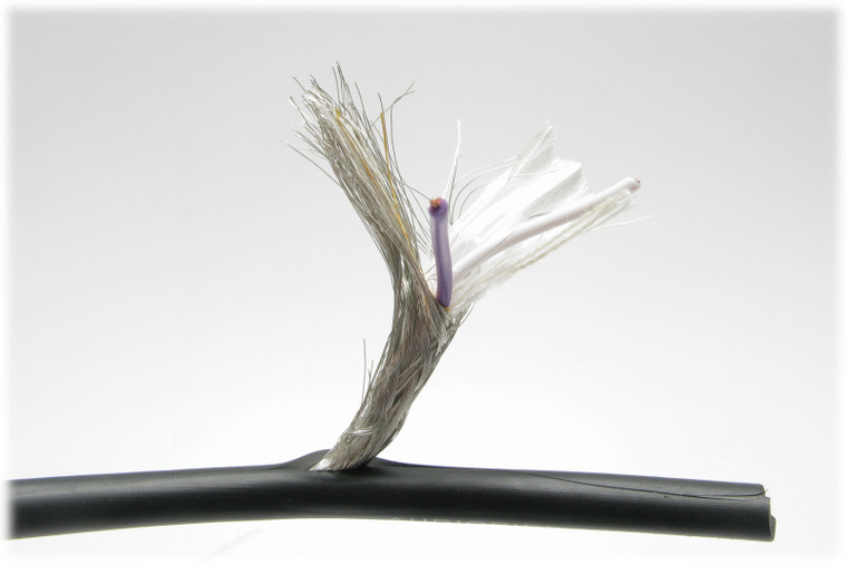 2 Cond / 20 Awg Microphone Cable, Color: Black