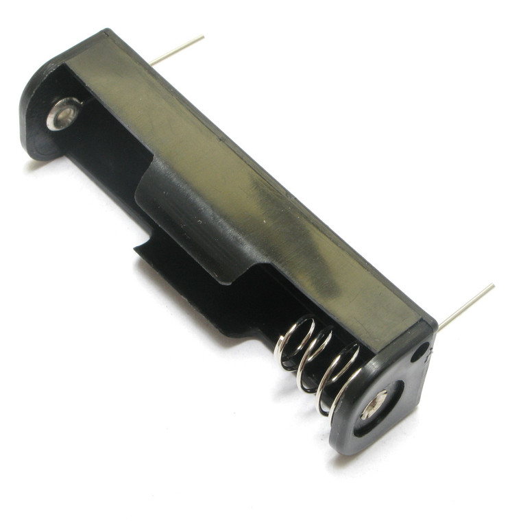 Single AA Battery Holder PCB Pin Mount