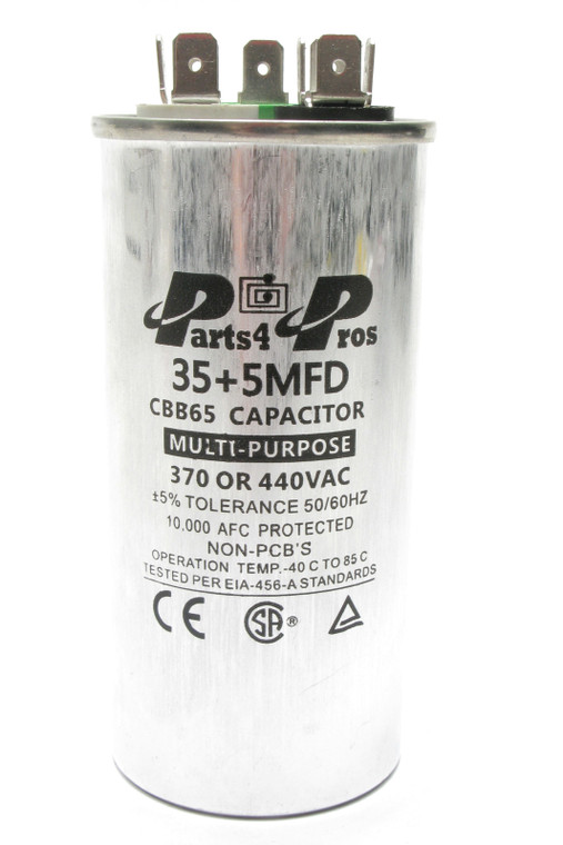 Parts 4 Pros CBB65, 35 UF + 5 UF 440 VAC Motor Run Capacitor
