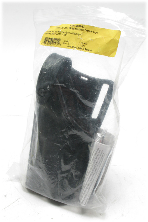 Safariland 6280 Level 2 Mid-Ride Holster, Plain, LH, 4" Glock 19, 23, w/Light