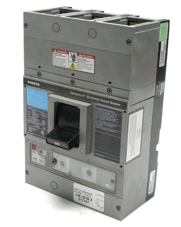 Siemens SJD69300 600VAC, 300 Amp, 3-Pole Circuit Breaker