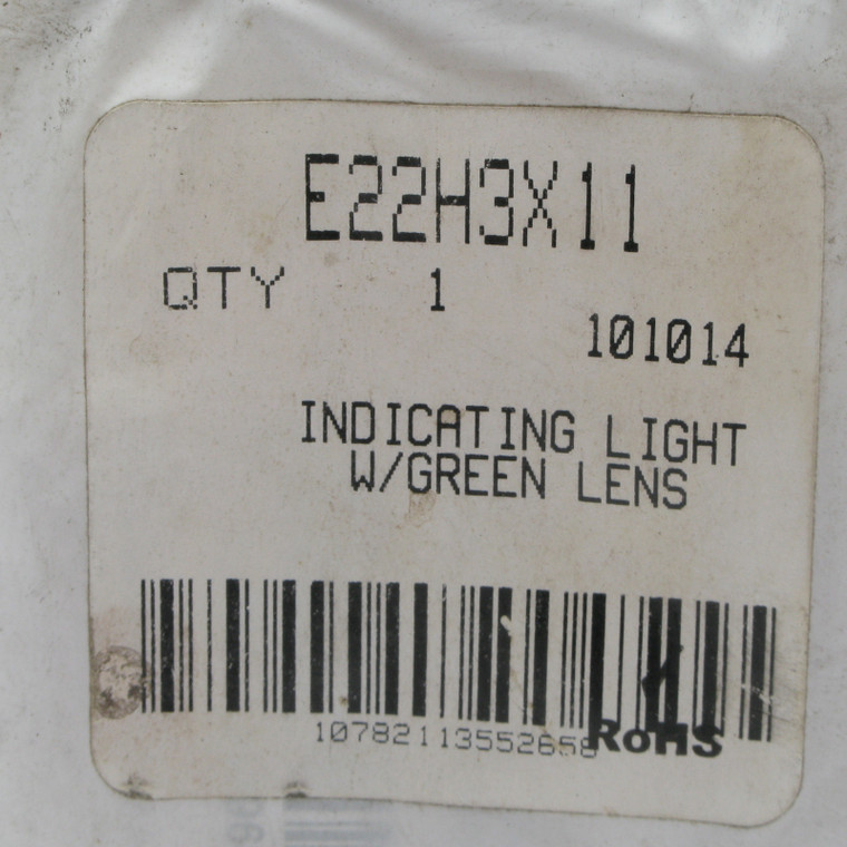 Eaton Cutler Hammer E22H3X11 Incandescent 22.5mm Indicating Light, Green