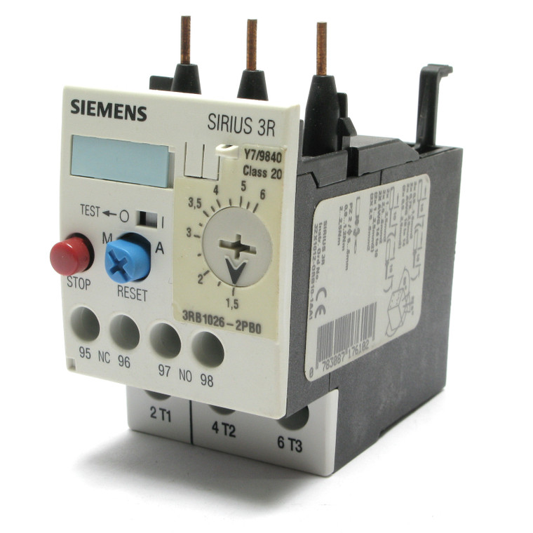 Siemens 3RB1026-2PB0 1.5-6 Amp Overload Relay