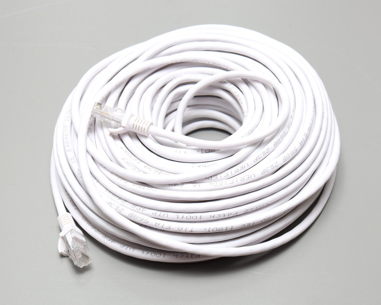CAT5e UTP Patch Cable, 100 Foot Length, White