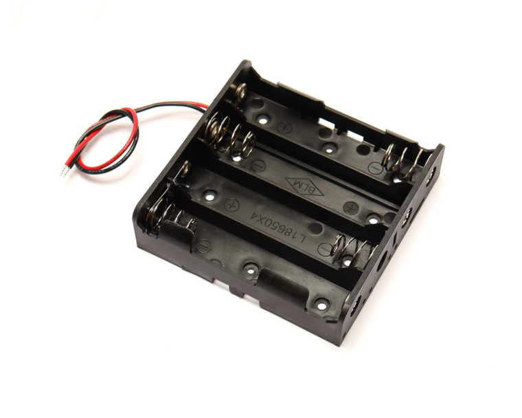 Series Battery Holder for Four 18650 Lithium Batteries