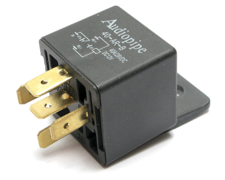 Relay, Automotive, 12 Volt DC, 40 Amp, SPDT, 5-Pin, With Mounting Tab