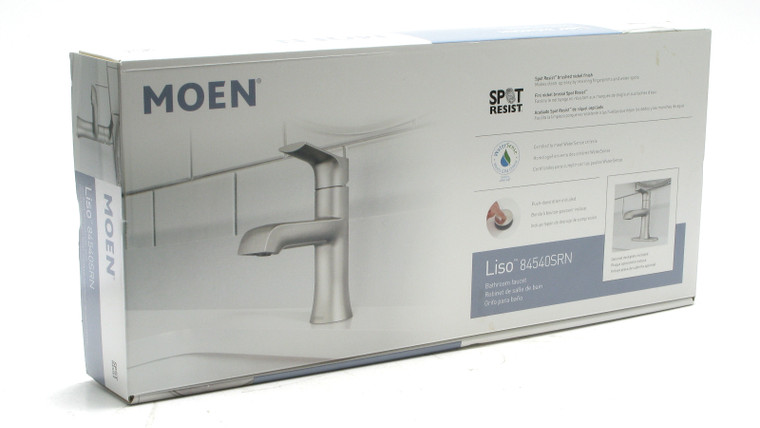Moen 84540SRN Liso Single Hole Bathroom Faucet