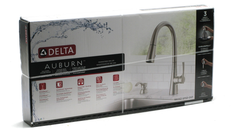 Delta Auburn 19835Z-SPSD-DST, Single Handle Pull-Down Kitchen Faucet