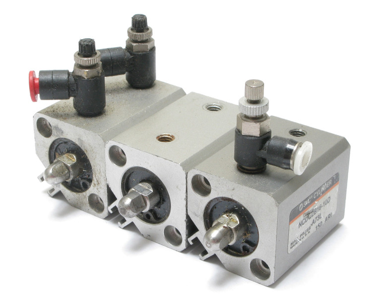 SMC NCDQ2B16-10D Compact Pneumatic Cylinder, 3pcs