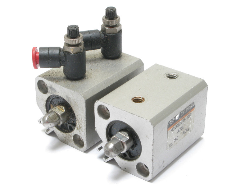 SMC NCDQ2B16-10D Compact Pneumatic Cylinder, 2pcs