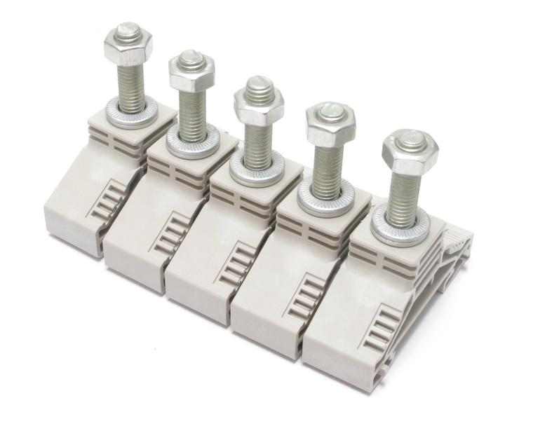 Weidmuller WF 8 DIN Rail Feed-Through Terminal Block, 5pcs