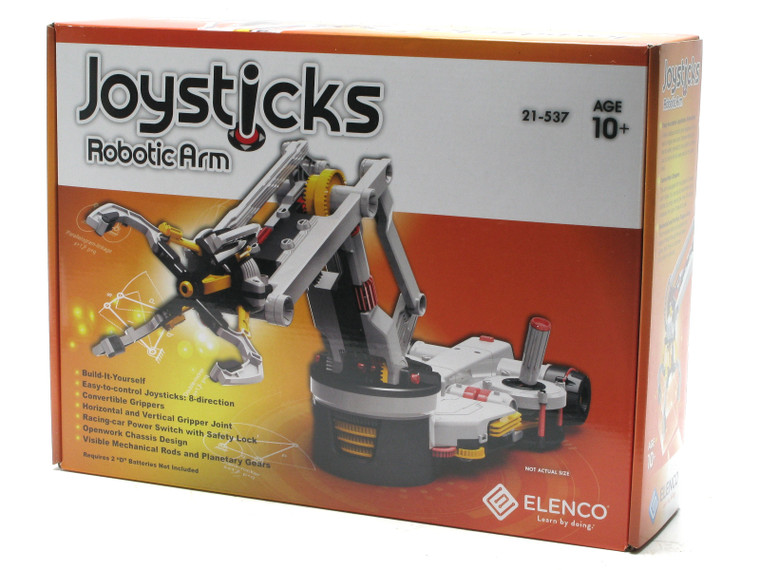 Elenco 21-537, DIY Joystick Robotic Arm, For Ages 10 & Up