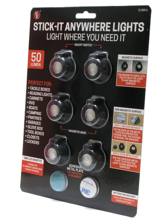 Sona Enterprise FL3409-6, Stick-It Anywhere Lights