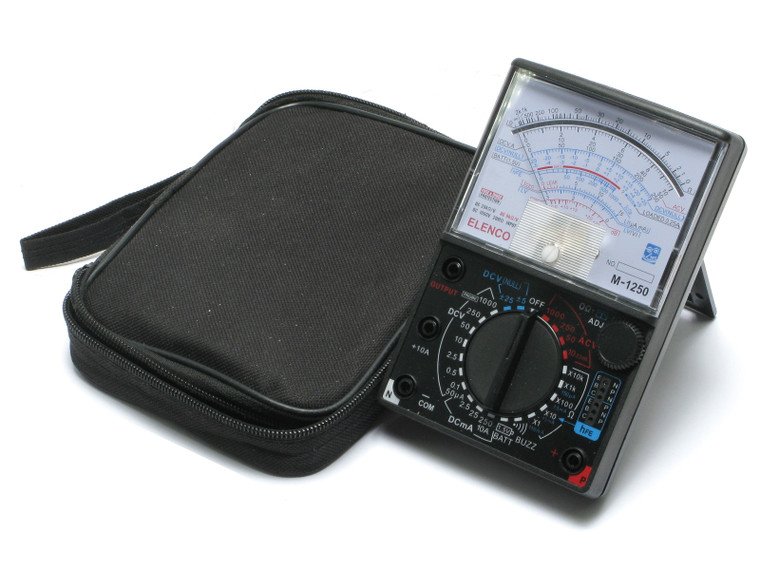 Elenco M-1250, Analog Multimeter, Factory Assembled, New In Box
