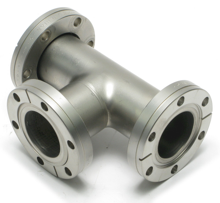 Conflat Flange (CF) CF 2-3/4 Inch Stainless Steel Fitting, Tee
