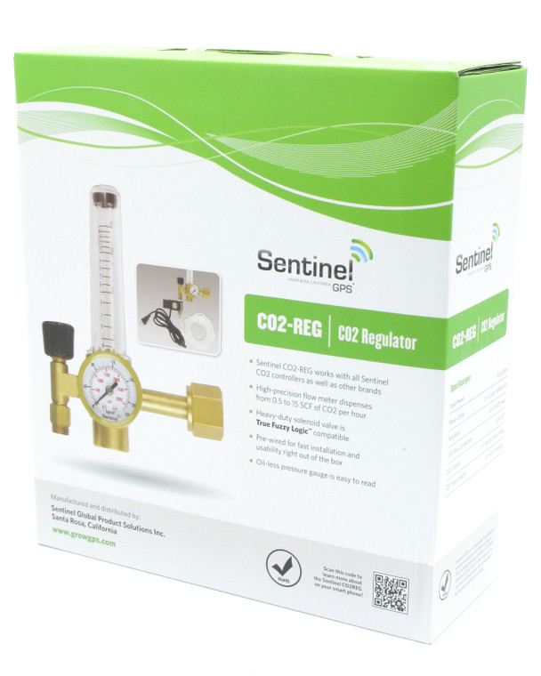 Sentinel GPS CO2 Regulator System, High Precision Flow Meter, Solenoid Valve