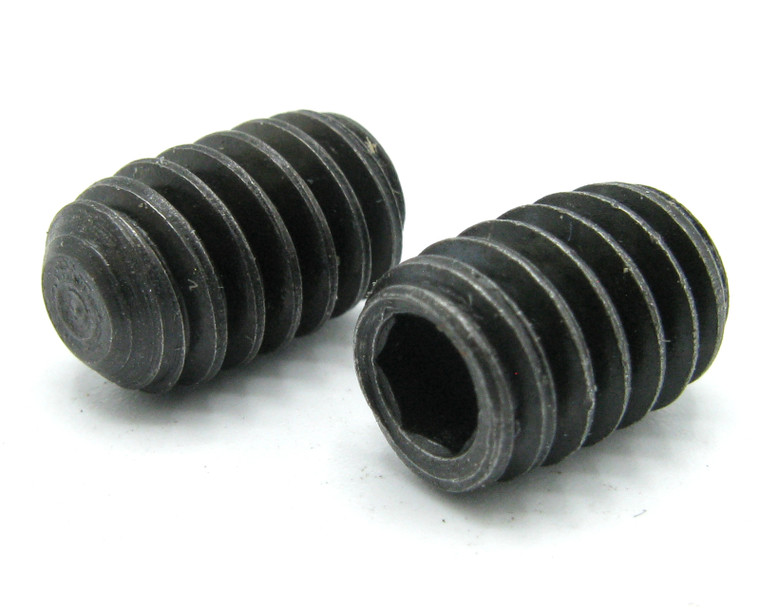 Steel Set Screw, 1/4-20 x 7/16" Flat Point, Hex Socket, Black, 50 Piece Lot