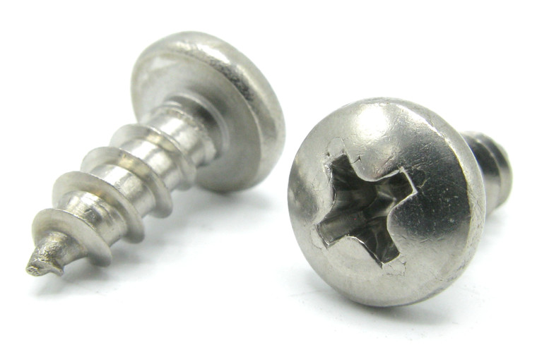#10 x 1/2", Stainless Sheet Metal Screw, Phillips, Pan Head, 300 Piece Lot