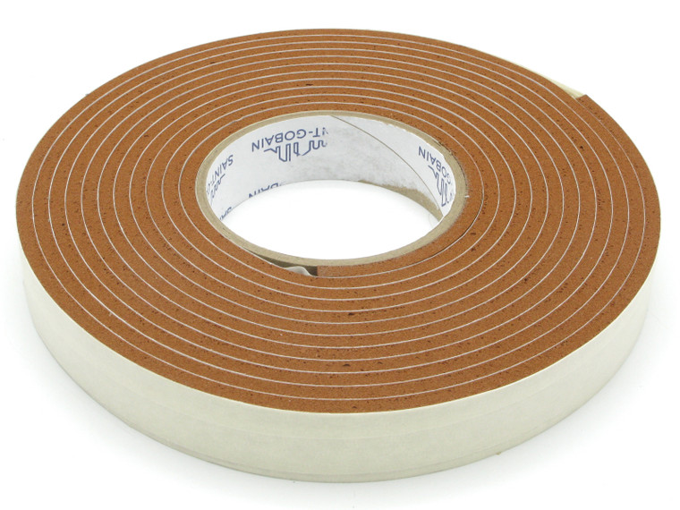 Saint-Gobain 100S Norseal Strip-N-Stick Silicone Sponge Tape, 3/16" x 1", 5yds