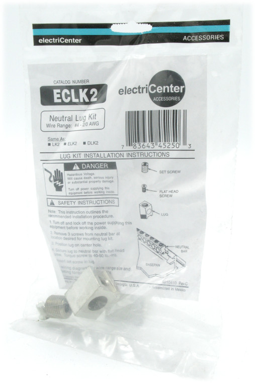 Siemens electriCenter ECLK2 #4-2/0 Neutral Lug Kit For Load Centers