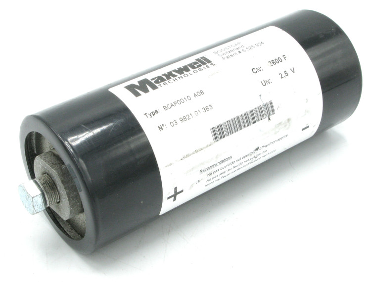 Maxwell Technologies BCAP0010 A08 Boostcap, 2.5VDC, 2600F Supercapacitor