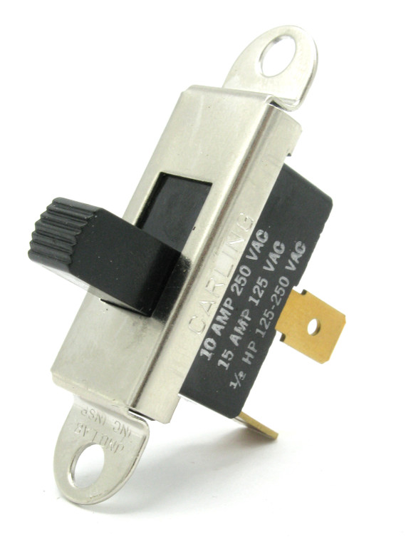 Carling Slide Switch SPST, On-Off, 15 Amp / 125 Volt AC