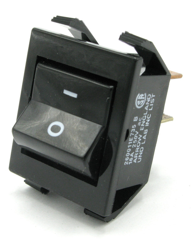 Arrow England 260011E735B, Rocker Switch DPST, On-Off, Snap-In