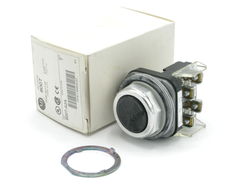 Allen Bradley 800T-A2A 30mm Momentary Push Button Switch, Black