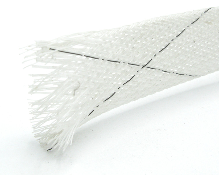 Bentley-Harris BEN-HAR Expando FR Sleeving, 1-1/4" White w/black traces, 25ft