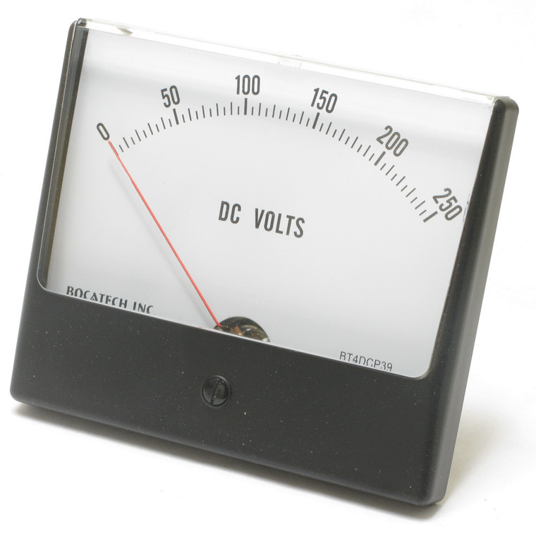 0 - 250 Volt DC Panaview Analog Panel Meter, 4.5 Inch