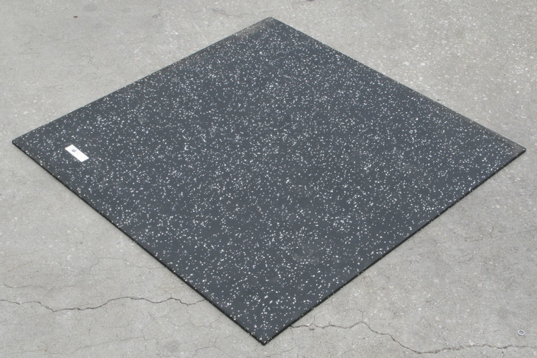 36" x 36" x 3/8" Recycled Rubber Mat, Anti-Skid, Smooth